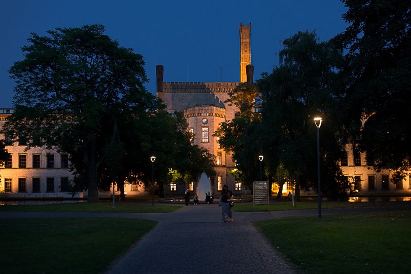 Bielefeld, Ravensberger Spinnerei, Nacht, blaue Stunde, Sehenswürdigkeiten