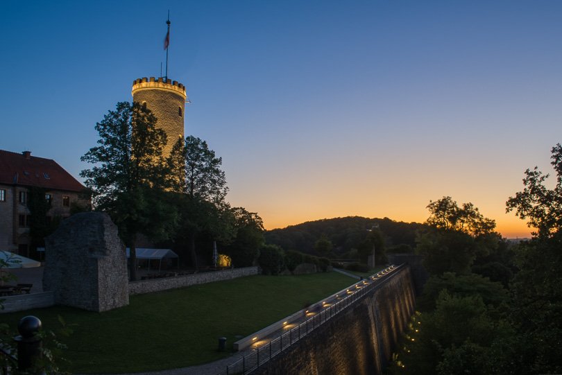 Bielefeld, Sparrenburg beim Sonnenuntergang, Sehenswürdigkeiten