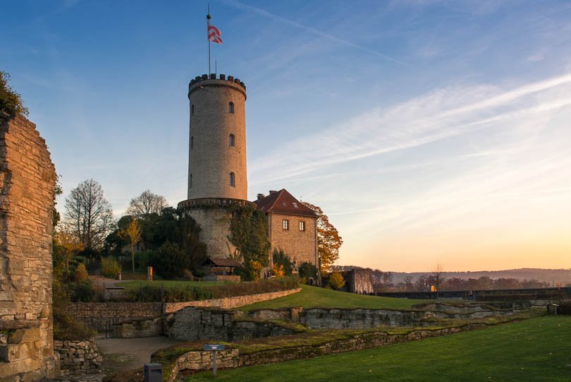 Bielefeld, Sparrenburg, Festung Sparrenberg, Abendstimmung, Sommerabend