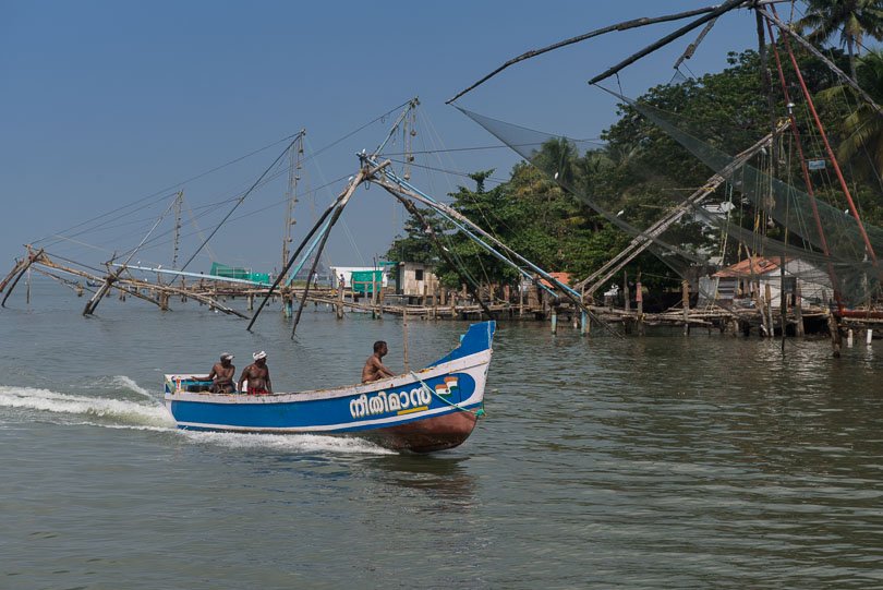 Indien, Cochin, Fischernetze