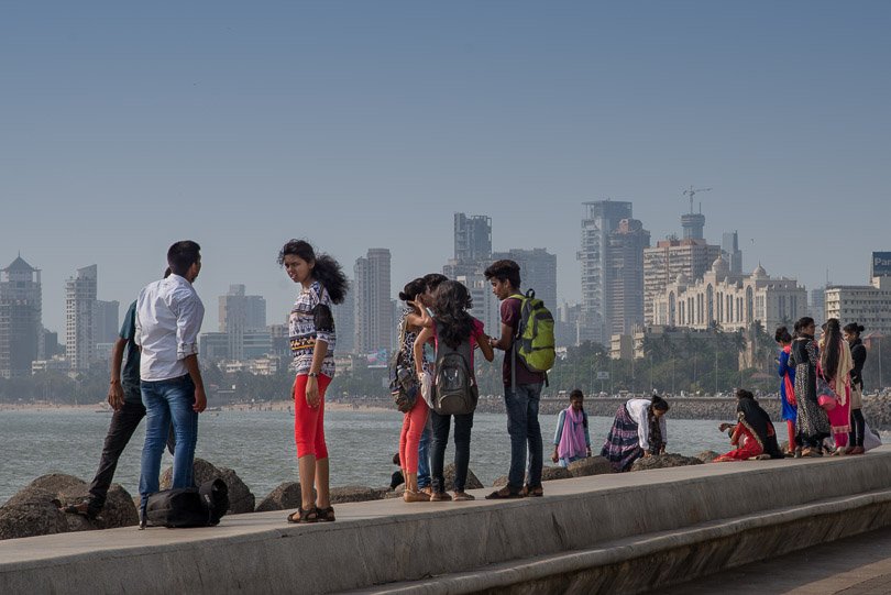 Indien, Mumbai, Uferpromenade