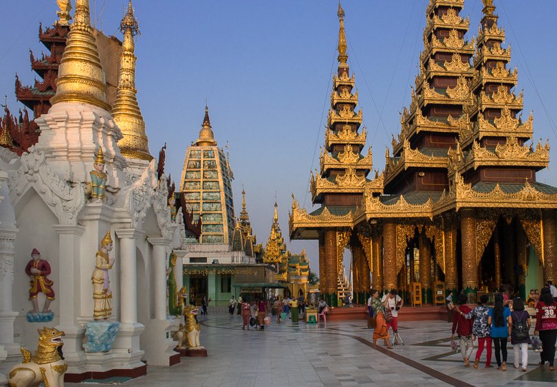 Myanmar, Shwedagon Pagode, Yangon, Rangung