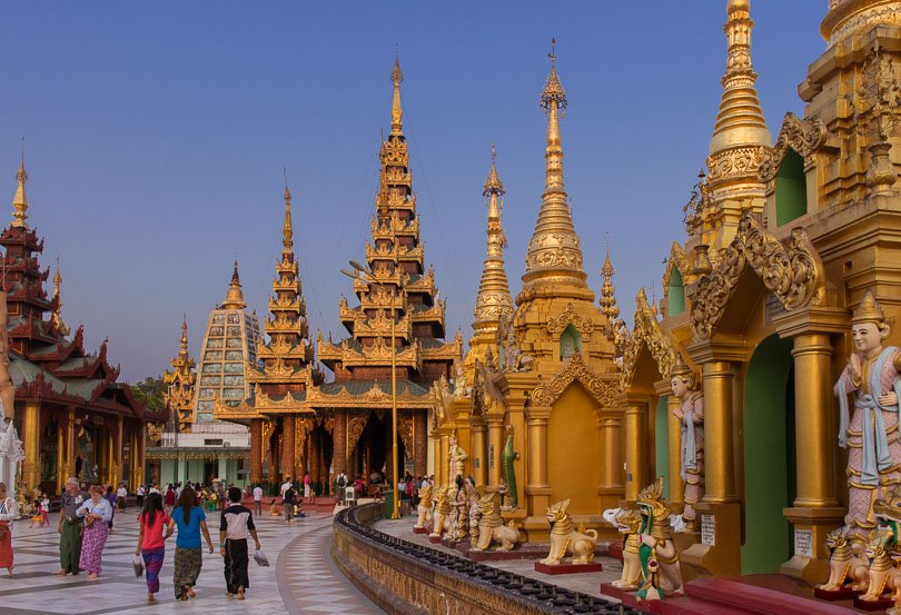 Myanmar, Shwedagon Pagode, Yangon, Rangung