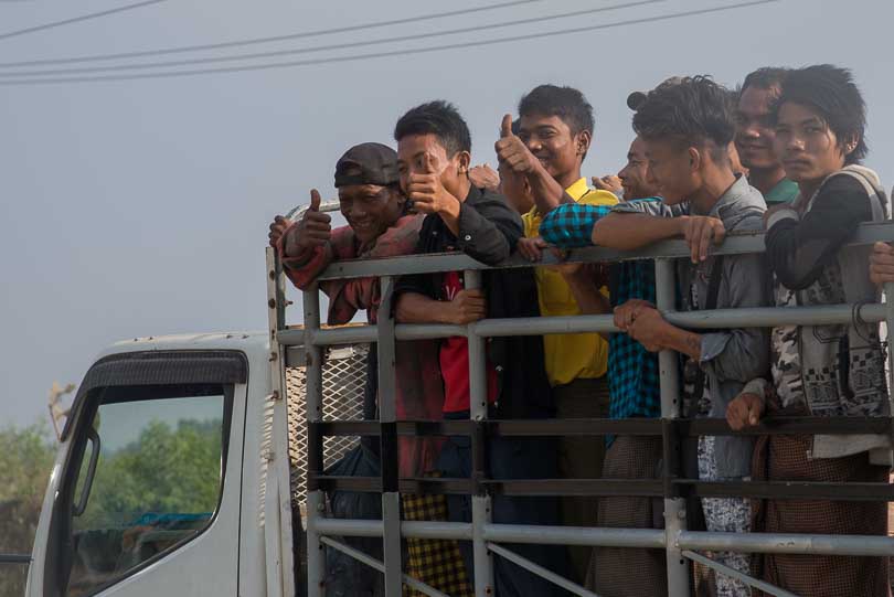 Personentransport in Myanmar