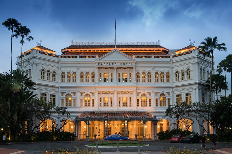 Singapur, Raffles Hotel, Abendstimmung