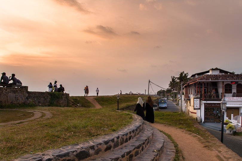 Sri Lanka, Galle, Abendstimmung, Festungsmauer