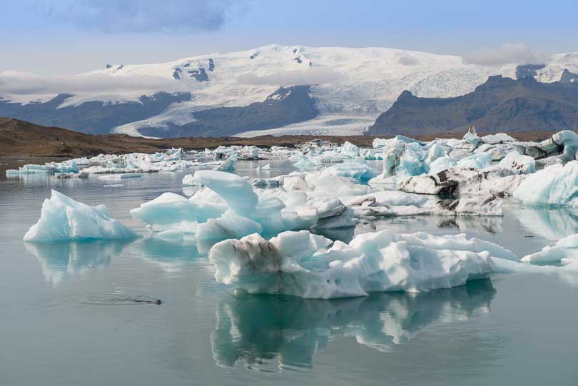 Island, Gletscherlagune Joekulsarlon, Gletscher Joekursarlon, Sehenswuerdigkeit