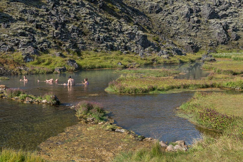 Island, Landmannalaugar, hot pot, heise Quellen