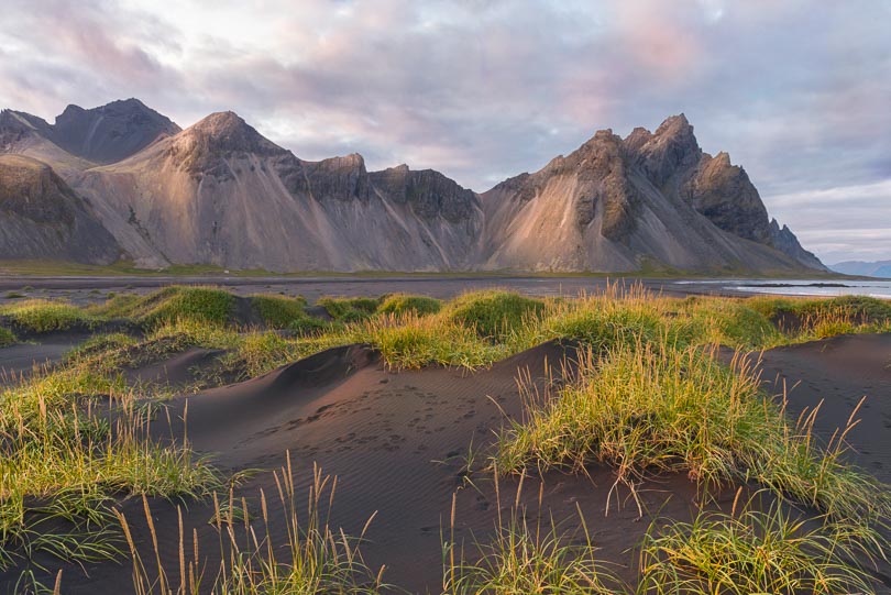 Island, Stokksness, Vestrahorn, Sonnenuntergang, Highlights