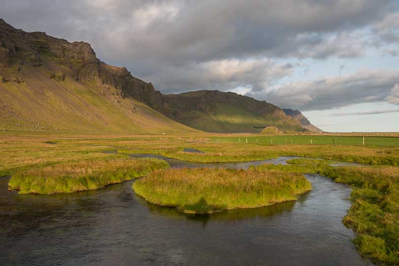 Island, Landschaft, Suedkueste, Sonnenuntergang