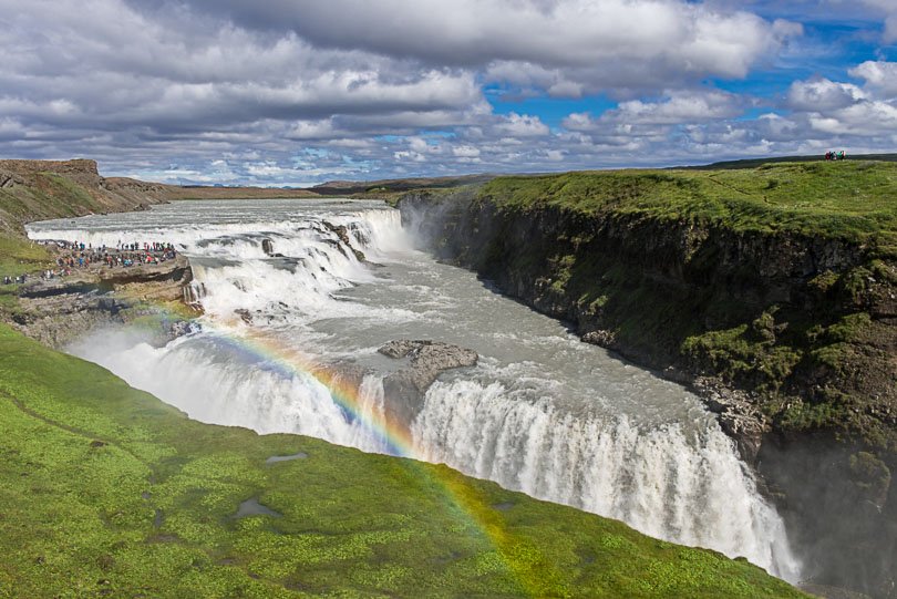 Island, Wasserfall Gullfoss, Golden Circle, Sehenswuerdigkeiten