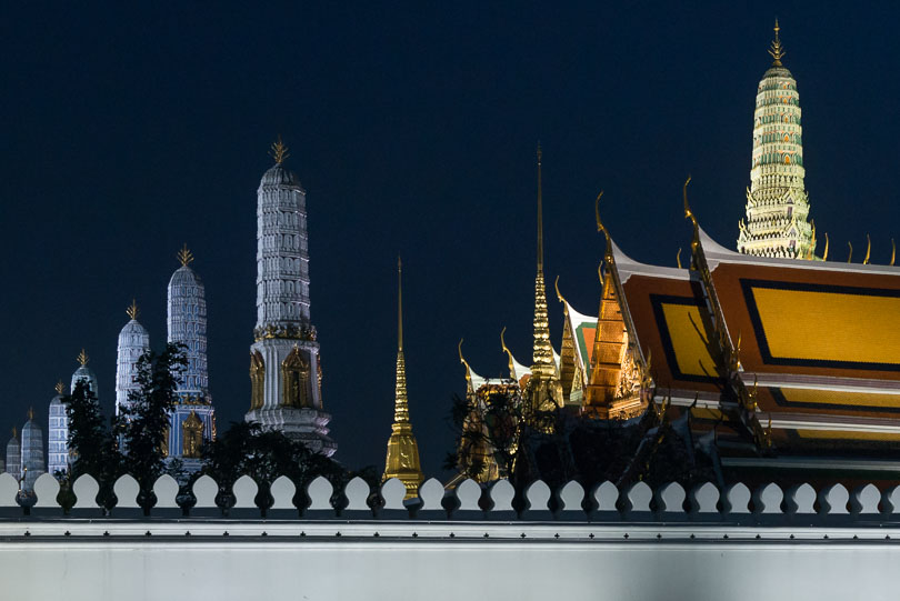 Abendstimmung am Grossen Palast, Bangkok, Grand Palace, Thailand