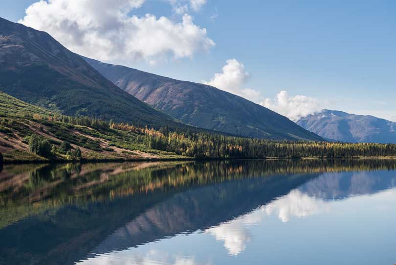 Bergsee in Alaska, USA, Alaska