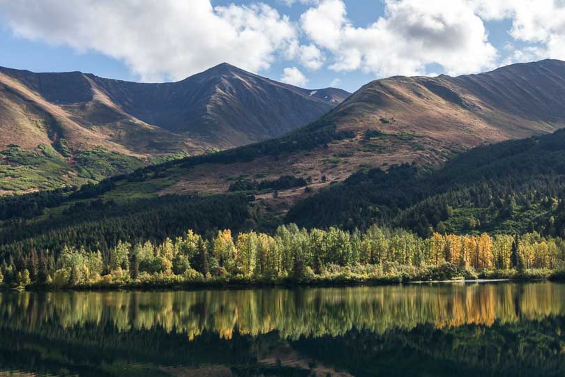 Bergsee in Alaska, USA, Alaska