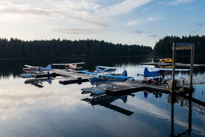 Aasserflugzeige auf der Insel Kodiak, Alaska, USA