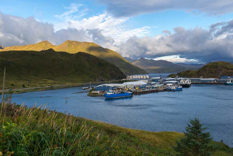 Fischerhafen auf den Aleuten bei Unalaska, Dutch Harbur, USA, Alaska
