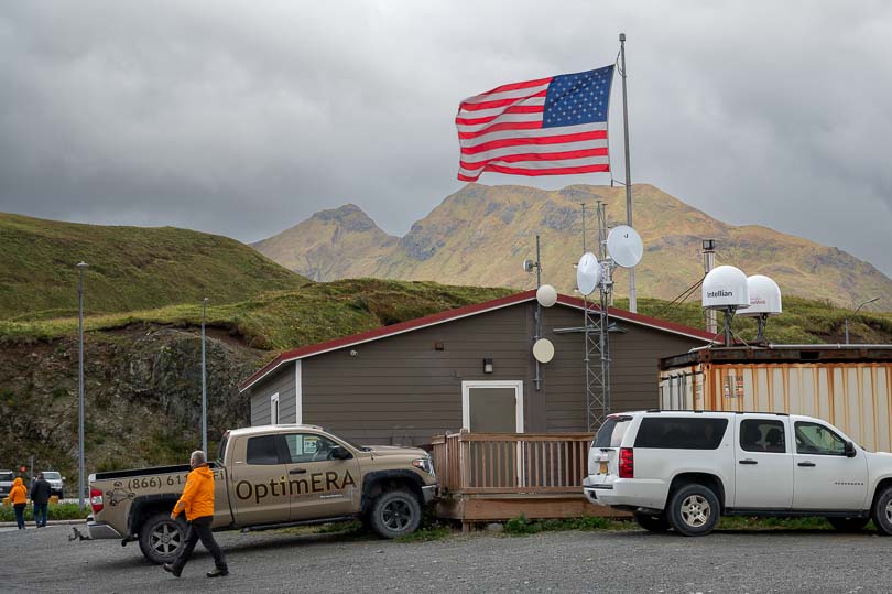 Alaska, Dutch Harbor, Unalaska, USA Flagge